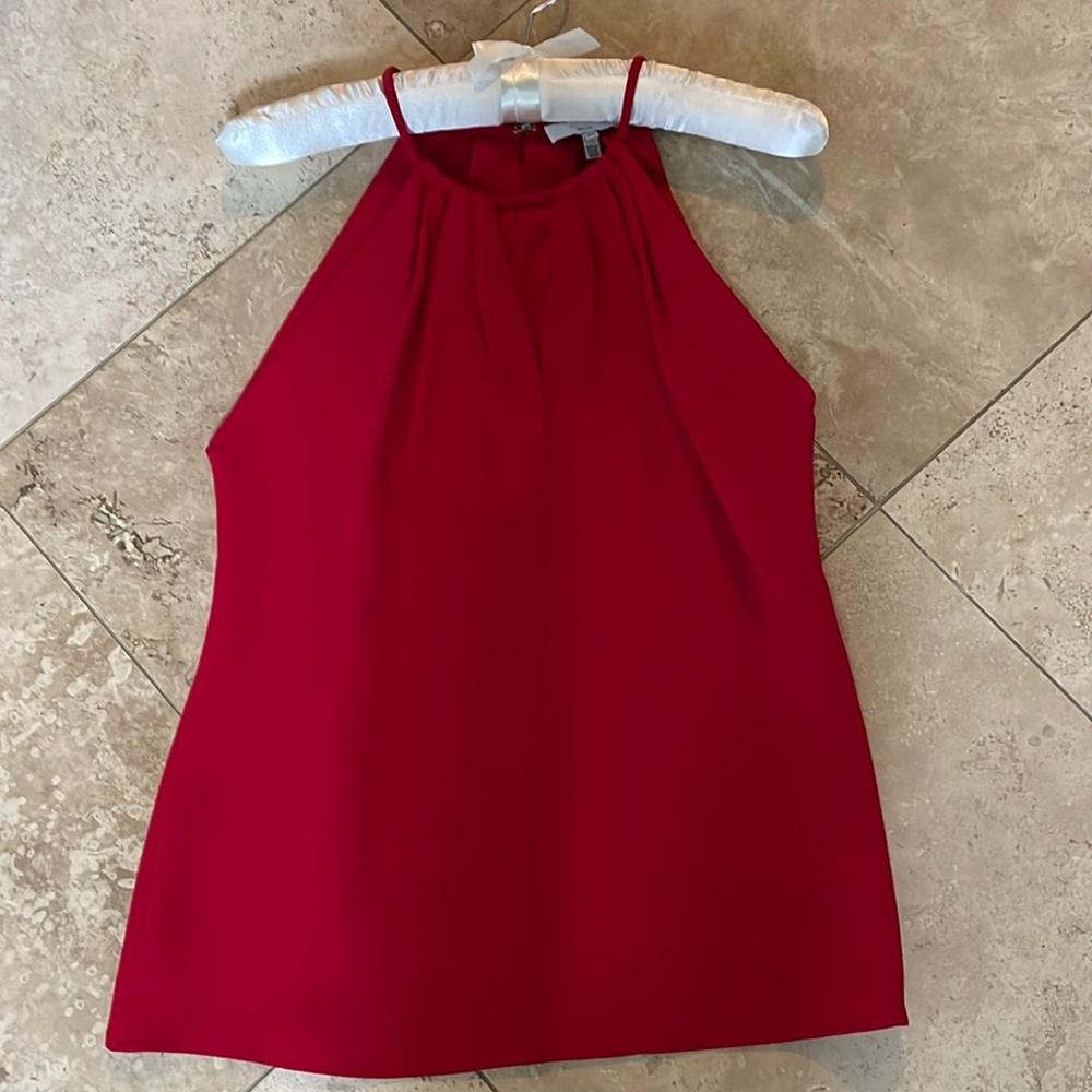 ADAM By Adam Lippes Red Silk Halter Top size XS